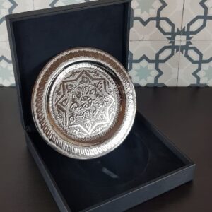 Coffret assiette cuivre artisanale marocaine 2